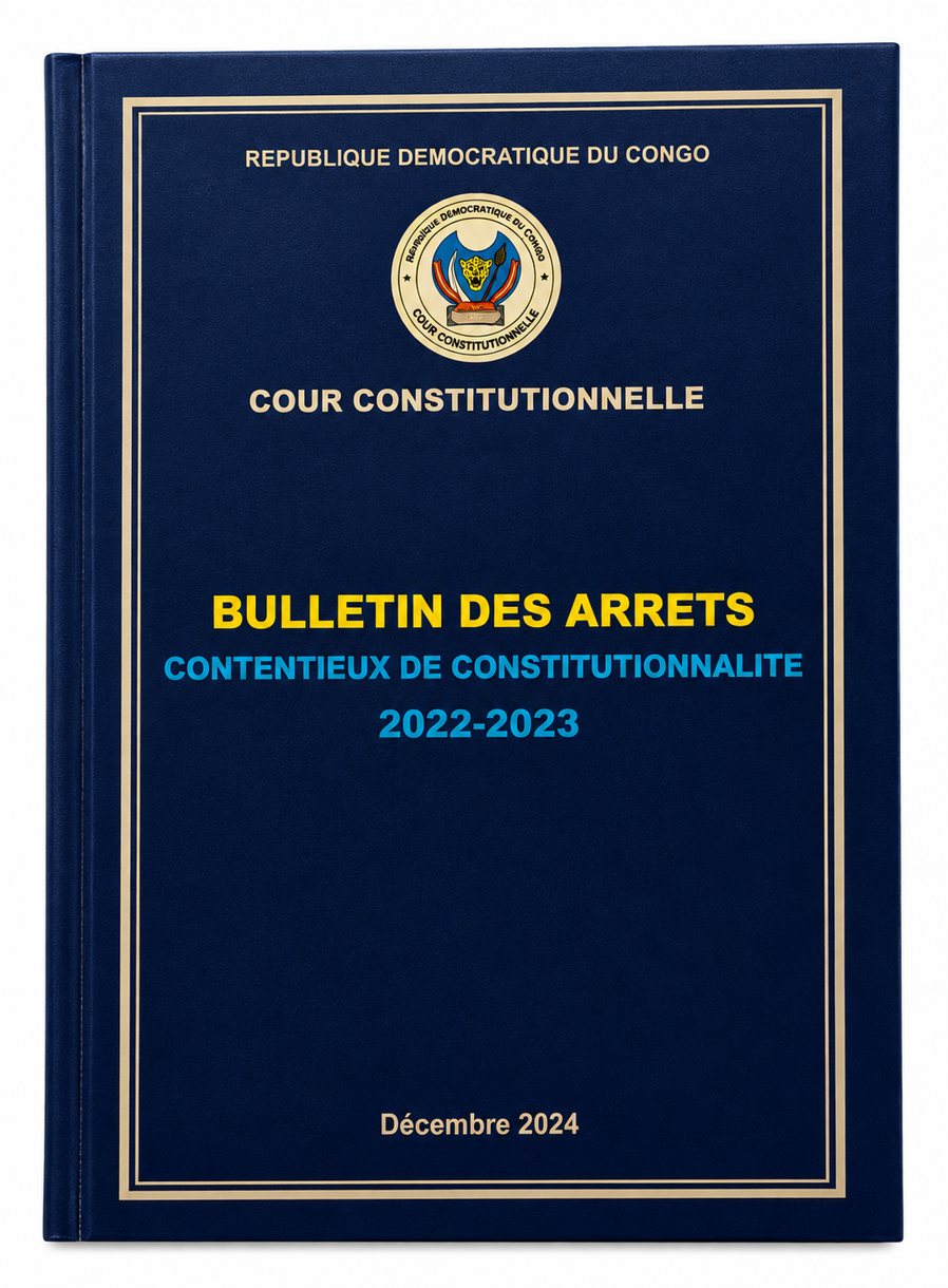 Couverture du Bulletin des arrêts de la Cour constitutionnelle, contentieux de constitutionnalité 2022-2023